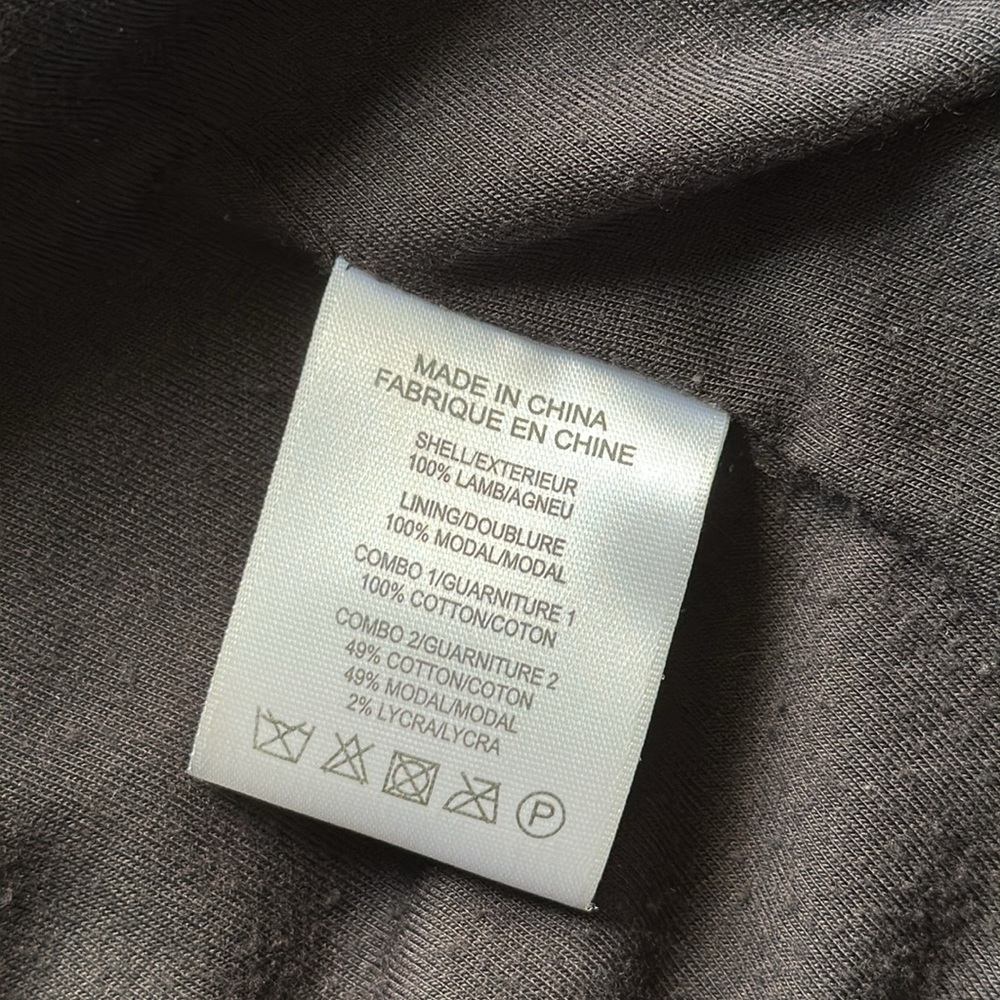 Helmet Lang Leather Combo Asymmetrical Drape Front Black Jacket S - Picture 14 of 15